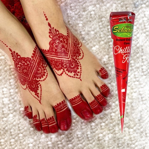 Instant red henna - mehndi, tatto