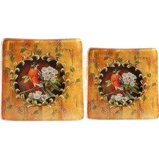 S/3 Decorative Glass Plates