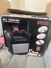 DJ Tech Cube50 Portable Wireless PA Speaker with 3 wireless microphones