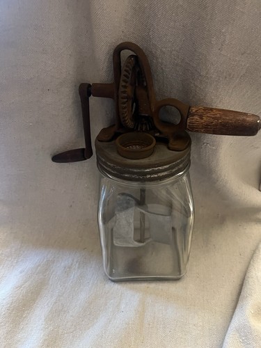 Vtg glass butter churn - 2,