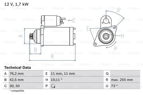 Starter for beetle bora - starter, vw