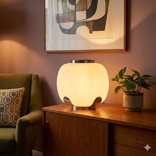 Vintage table lamp glass - vintage,