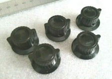 5 x Vintage BLACK Knobs