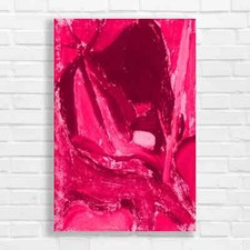 Abstract Expressionist Landscape Pink Canvas Print Large Picture Wall Art
