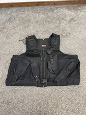Arktis Black Tactical Utility Vest With Pouches Police Security - Large