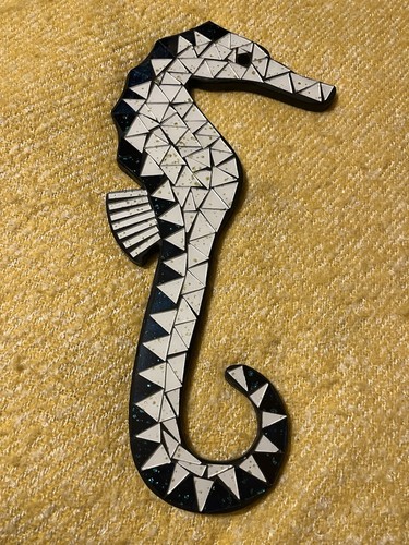 Mosaic seahorse wall ornament - seahorse,