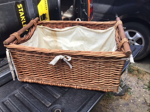 Wicker storage basket with - storage,