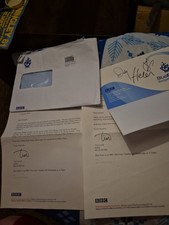 Blue Peter Badge Winners Letter & Signed Helen Andy & Joel BBC TV Series