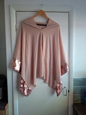 Mitzy sequin hem poncho New