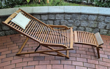 Wooden Sun Lounger Reclining