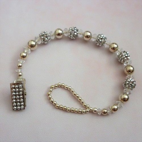 Silver metallic shamballa - silver,