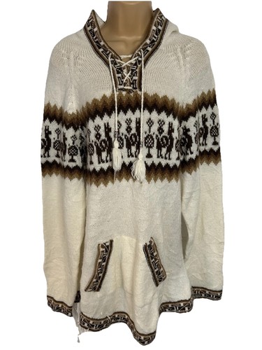 Alpaca connection hooded knit - connection,