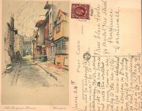 Vintage postcard nell - vintage,
