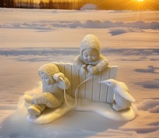 Department 56 Snowbabies “Burning Up The Lines” 2000 Christmas Ornament Cute 