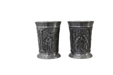 Pair Of Pewter Wine Cups