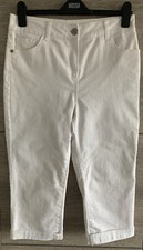 Ladies Soon By Matalan UK10 White Cropped Length Jeans Trousers Spring Summer