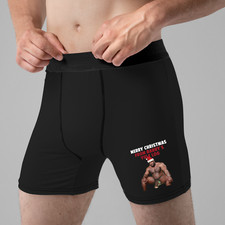 Barry Wood Yule Log Christmas Mens Boxers - Novelty Boxer Shorts Underwear Gift