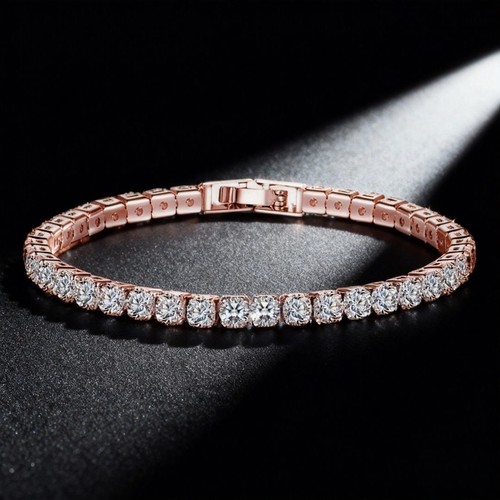 14k rose gold plated - plated, tennis
