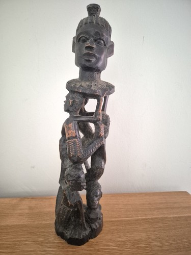 African rustic hand - rustic, carved