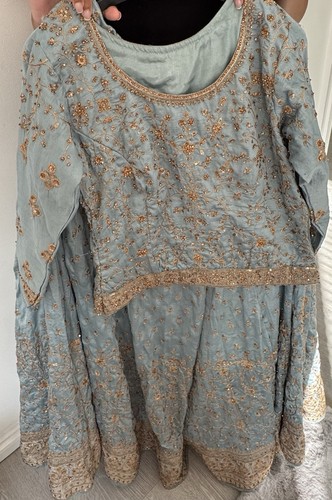 Blue indian wedding lehenga - blue,