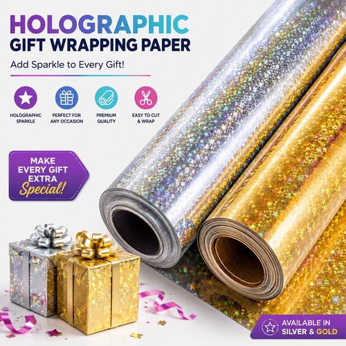 Holographic birthday wrapping - birthday,