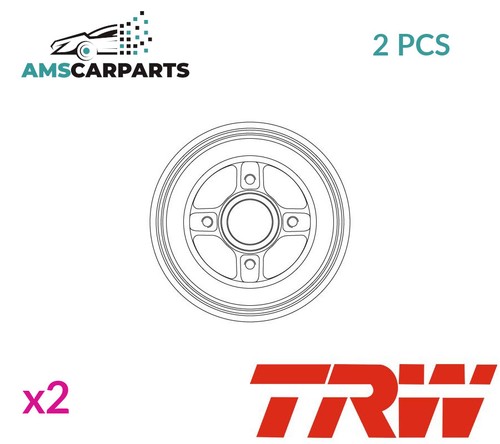 Brake drum pair - pair, rear