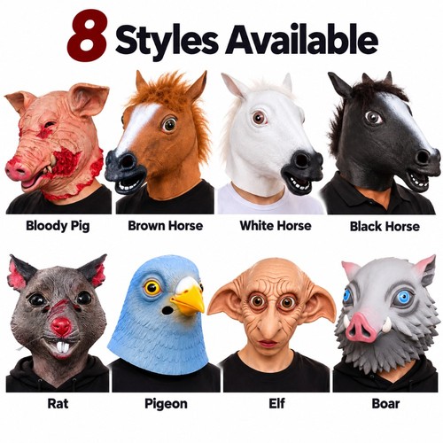 Funny animal head - head, mask