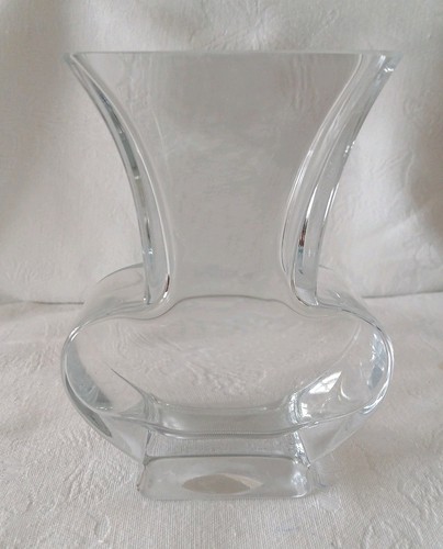 Small clear glass bud - clear, vase