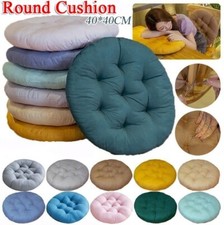 Solid Round Chair Seat Pad Cushions Indoor Outdoor Dining Garden Patio Pillow