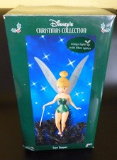 Disney Christmas Collection Tinkerbell Tree Topper Glitter Wings Fairy Lights Up