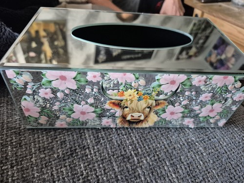 Tissue box silver crushed - tissue,