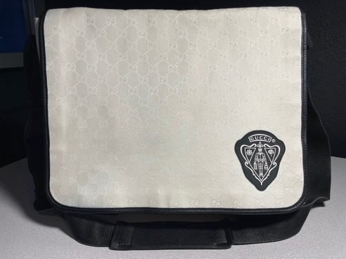 Gucci large canvas messenger - canvas,