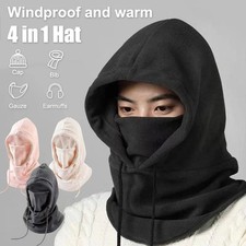 New Warm Winter Cap Waterproof Thermal Fleece Balaclava Hood for Men Women UK
