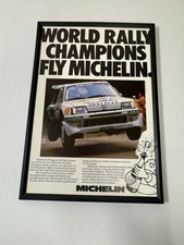 FRAMED Original Peugeot 205 GTi Turbo 16 Rally Magazine Advert Poster Retro Rare