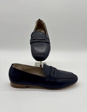 Boden Navy Blue Leather Flat Loafer Shoes - UK Size 5.5 - New