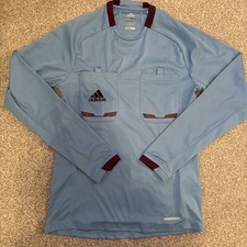 Adidas Referee Shirt Blue Small Long Sleeve Jersey Football