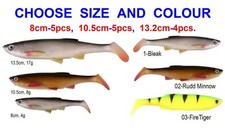 SAVAGE GEAR 3D BLEAK PADDLE TAIL SHADS PIKE PREDATOR FISHING SOFT BAIT LURES