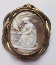 Victorian Spinning Cameo Mourning Brooch *Cracked* R2M