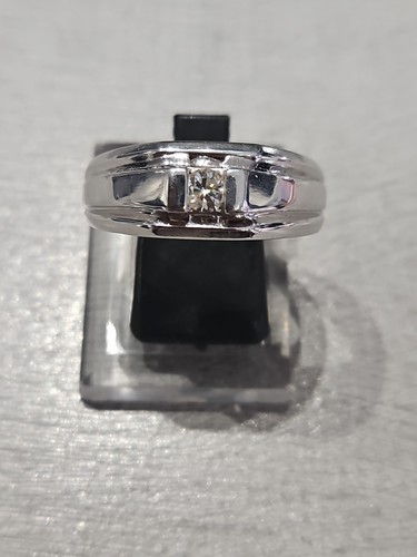 9ct white gold mens heavy - white,