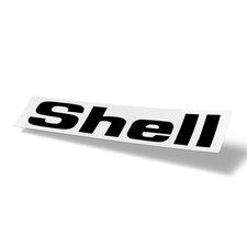 Shell Black Font Vintage