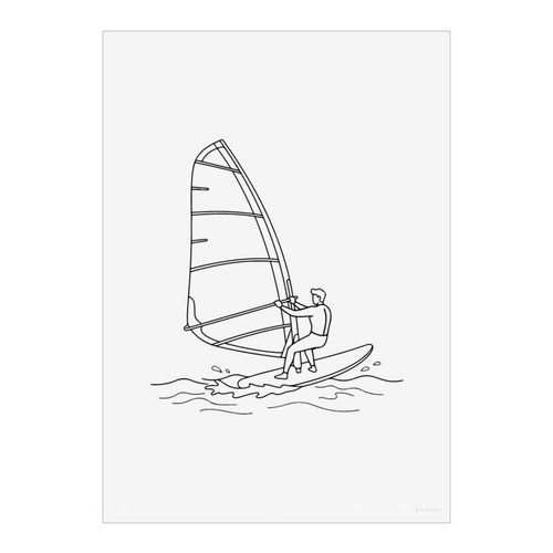Windsurfer activity wall art - 'windsurfer,