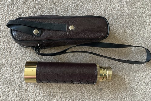 Brass pocket telescope - pocket,