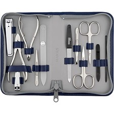 Solingen Manicure Set for women and men - 12 pcs kit - made in Germany incl.