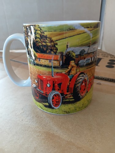 Mug with red tractor - with, and