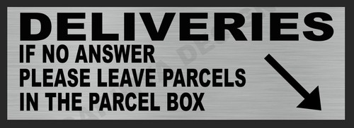 Deliveries metal sign please - metal,