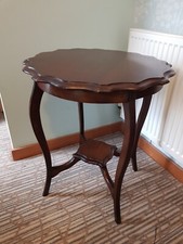 Antique Whitehead Mahogany Scalloped 2 Tier Centre Table. VGC. Delivery possible