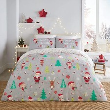 Elf & Santa Duvet Cover