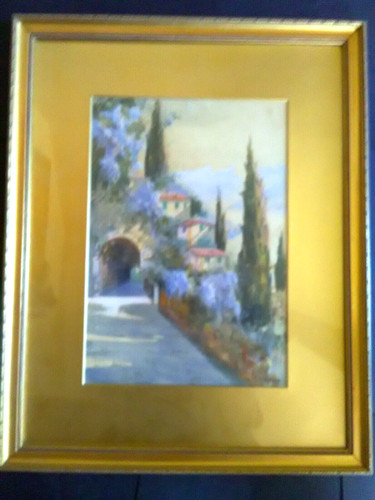 Antique italian watercolour - italian,,
