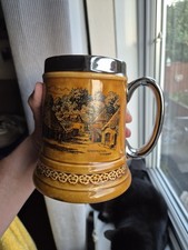Beer Stein | Lord Nelson Pottery | Silver Trim | Tankard | Vintage | Collectable