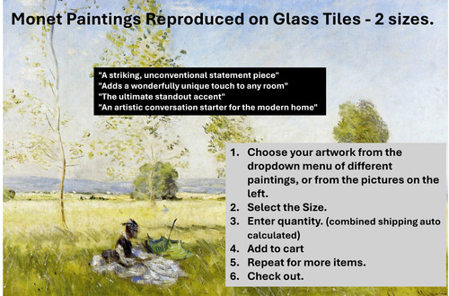 Monet paintings glass - monet, on